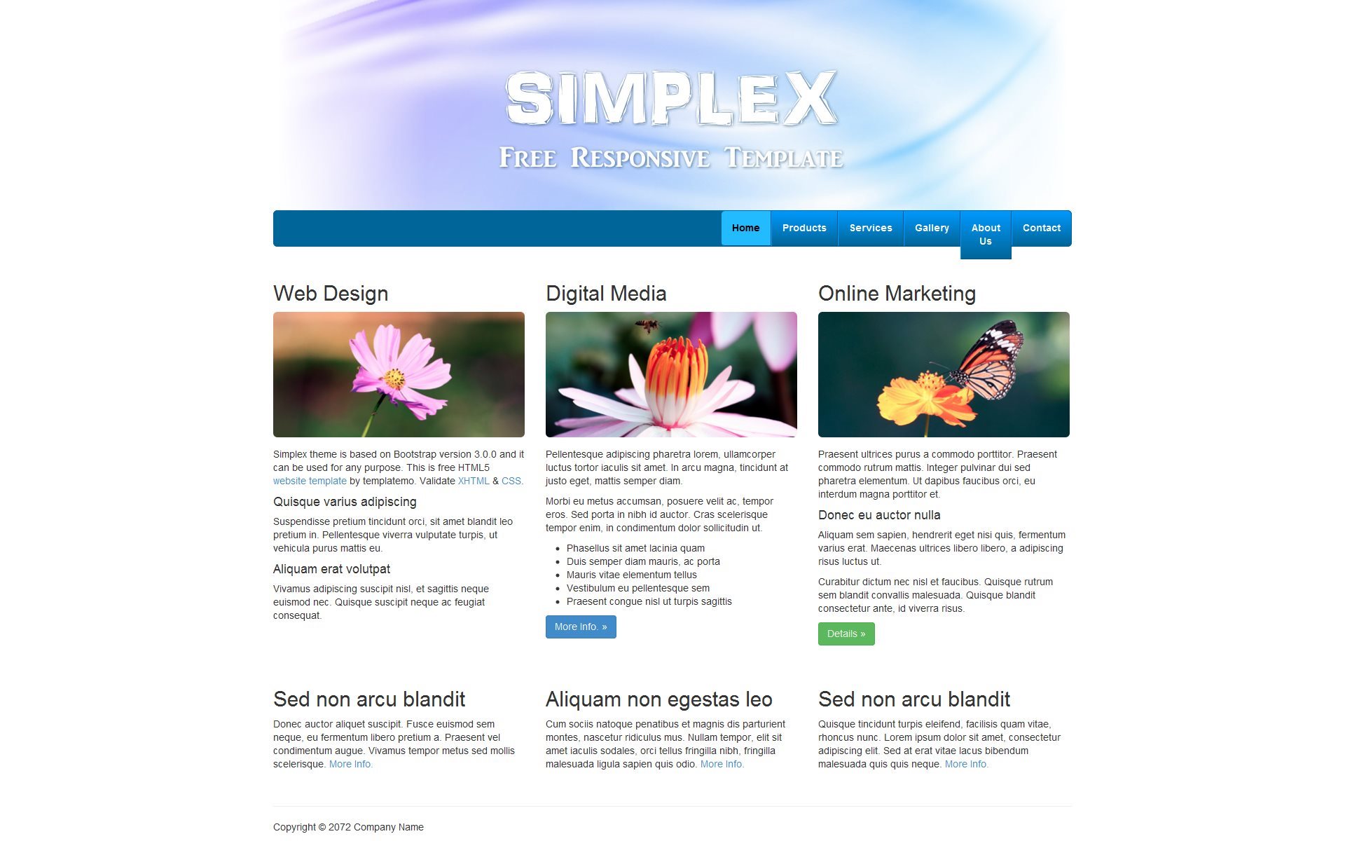 Адаптивный шаблон · Simplex - Скриншот